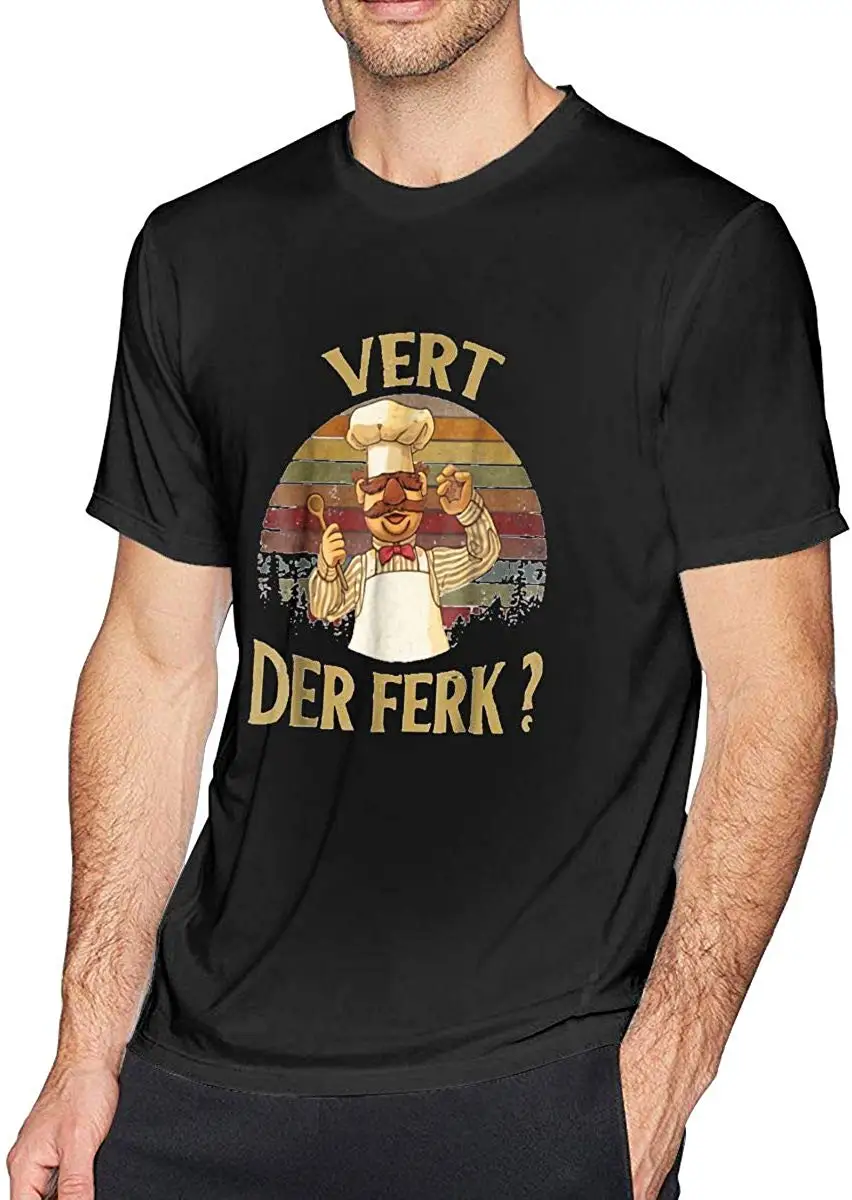 FGHFG Vert Der Ferk мужские футболки с вырезом лодочкой повседневные топы черная