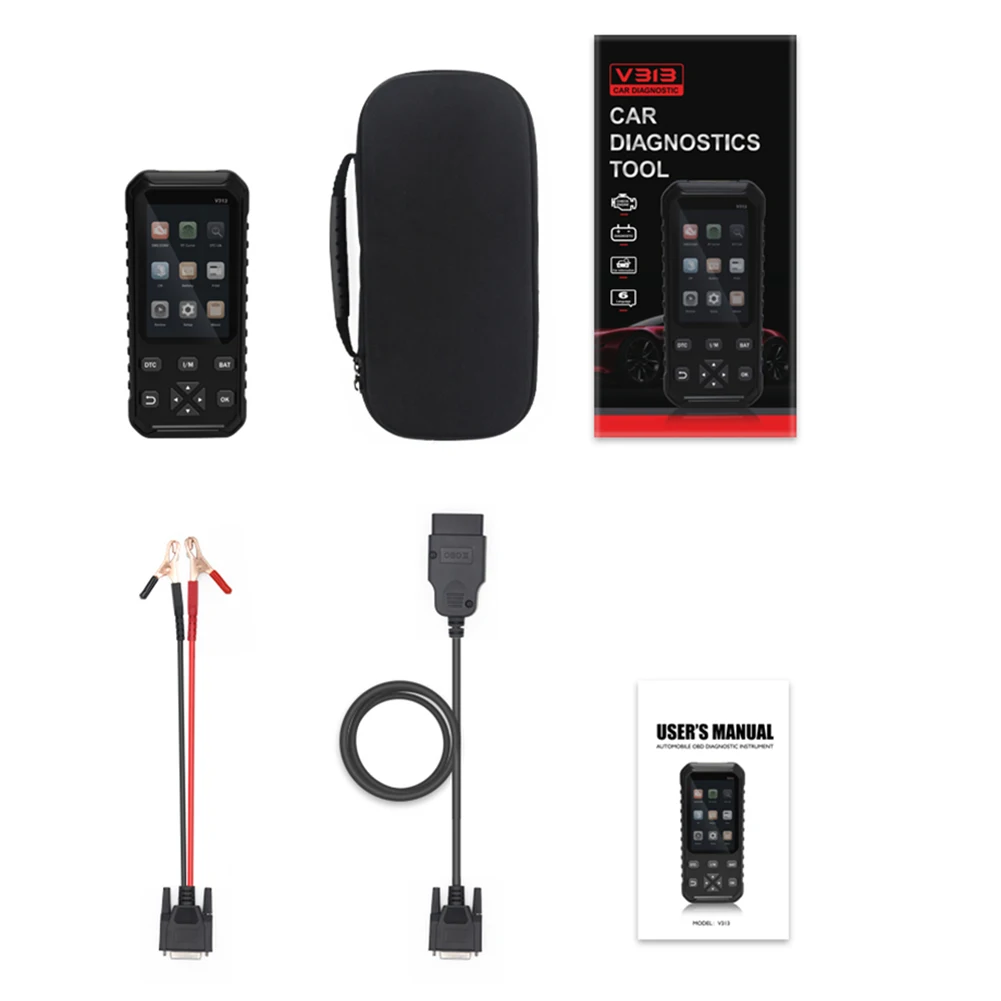 

V313 2 in 1 OBD2 Scan Code Diagnostic Reader Supports USB Charging with 12V Battery Tester Car Automobiles, Tool