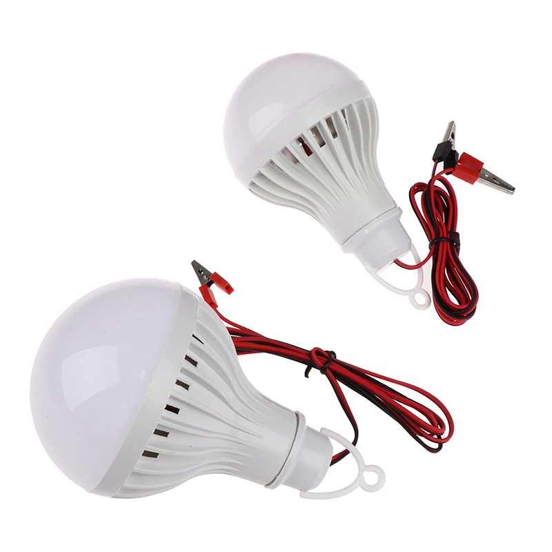 

12v LED Lamp Portable Led Bulb 9W 12W Outdoor Camp Tent Night Fishing Hanging Light Emergency Cold White