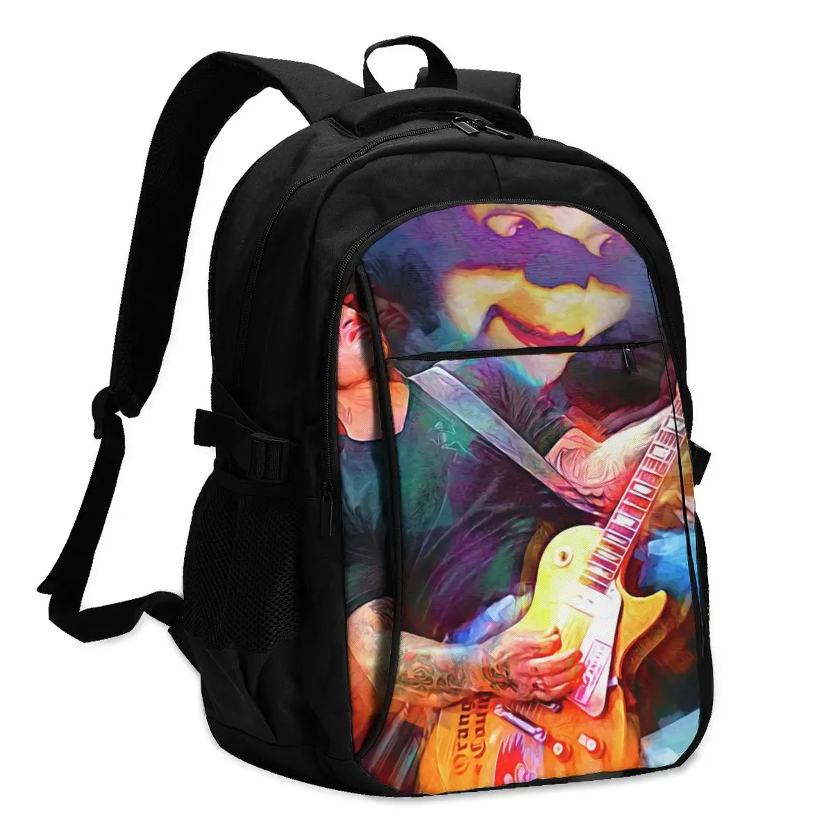 

Punk Rock Backpacks Teenage Pattern Unusual Backpack Charger USB Back To School Bags