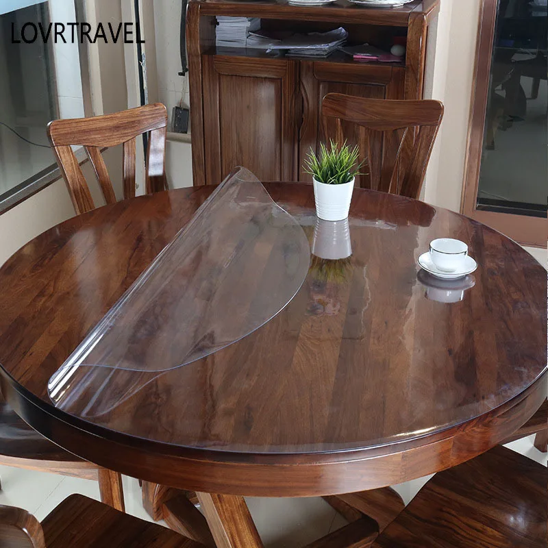 Скатерть круглая из ПВХ водостойкая маслостойкая для кухни | Дом и сад