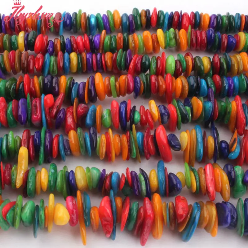 Разноцветные бусины-ракушки неправильной формы 2x6-3x10 мм бусины из натурального