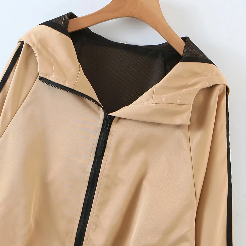 

2020 Casual Women Hoodies Sweatershirts Long Sleeve Zipper Up Hooded Sweatshirt Fashion Khaki Hoodies Kawaii Autumn Clothes New