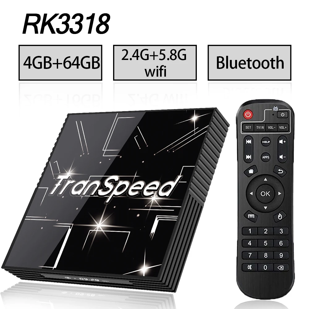 4G 64G TV BOX Tr66 Android 9,0 ТВ приставка 3D 4K 2,4G& 5,8G Wifi Bluetooth 4G 64G Google Voice assistantмедиаплеер Бесплатные приложения очень быстрая верхняя коробка - Цвет: 4G 64G TV BOX