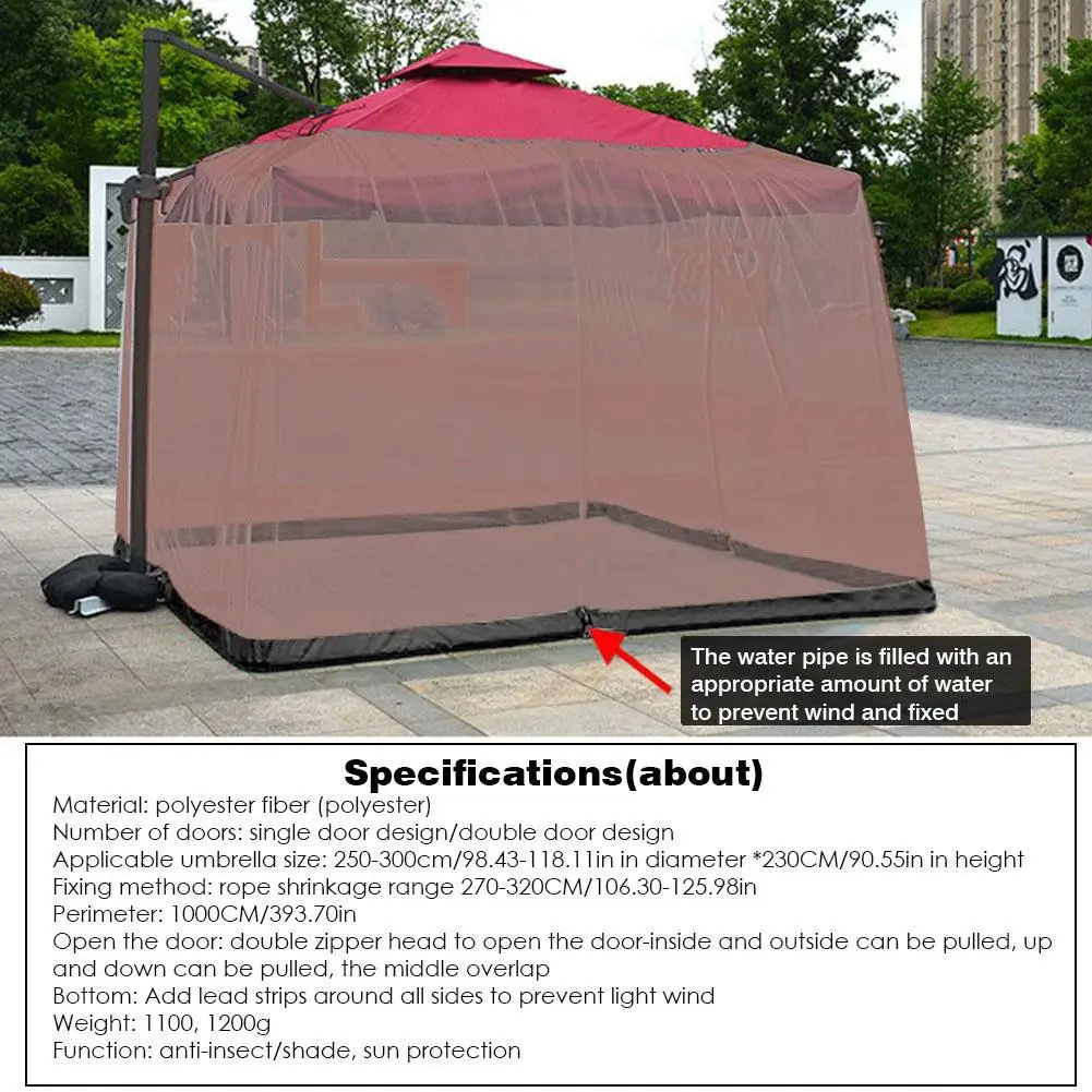 

Umbrella Mosquito Net Adjustable Height Lightweight Portable Screen UV Resistant Gazebo Style Mosquito Netting Outdoor Camping