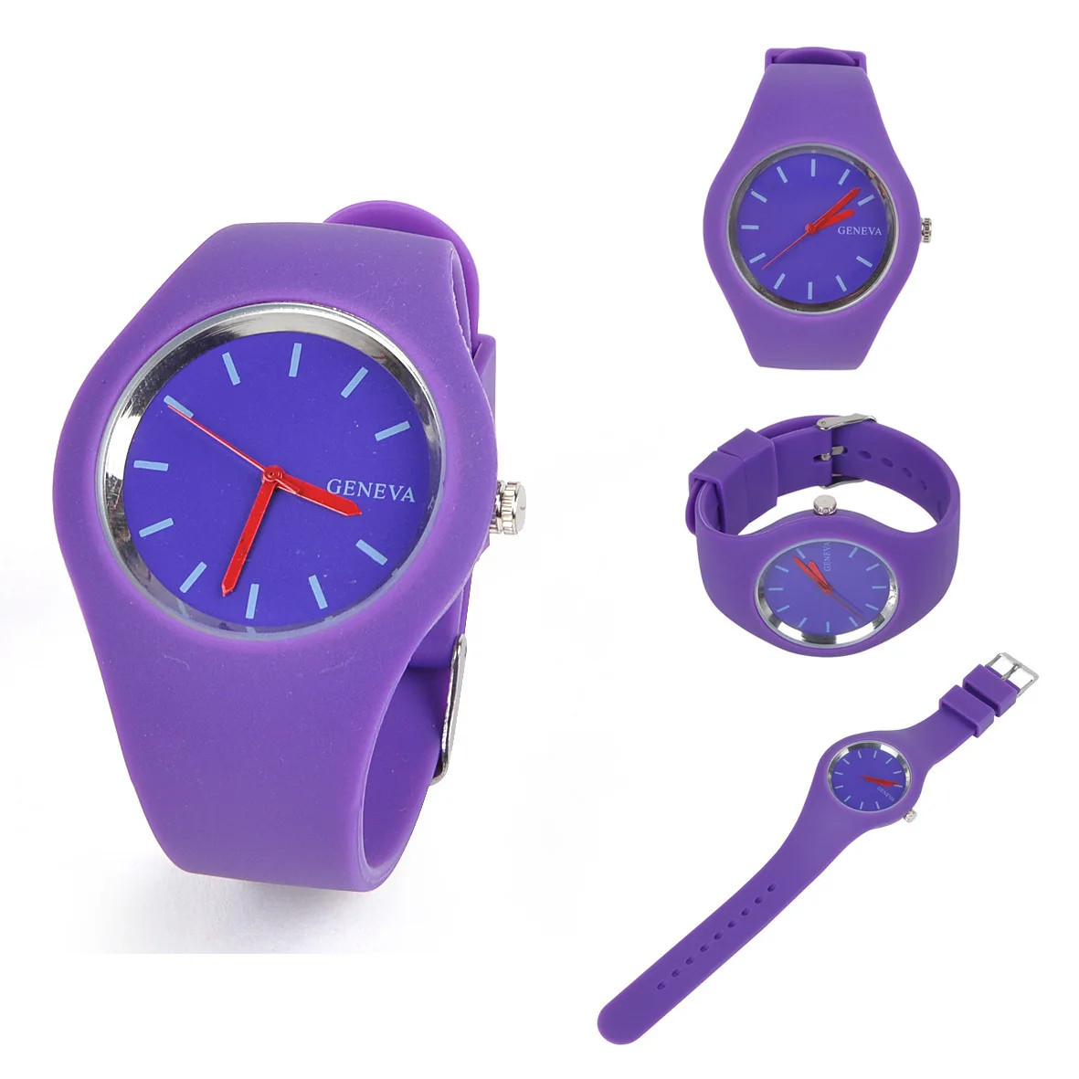 Часы наручные женские кварцевые с силиконовым ремешком модные простые Роскошные