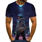 Футболка мужская с 3D-принтом из японского аниме рассекающий демонов, рубашка с принтом киметсу но айба, уличная одежда в стиле хип-хоп, панк