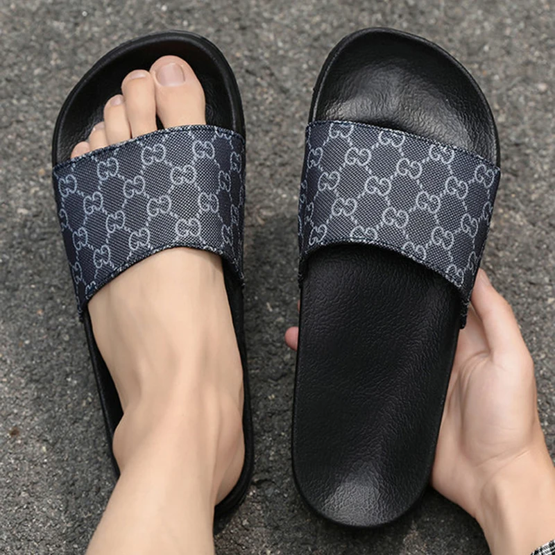 

Brand Men Slides Casual Bathroom Women Sandals Outdoor Soft Sole Shoes