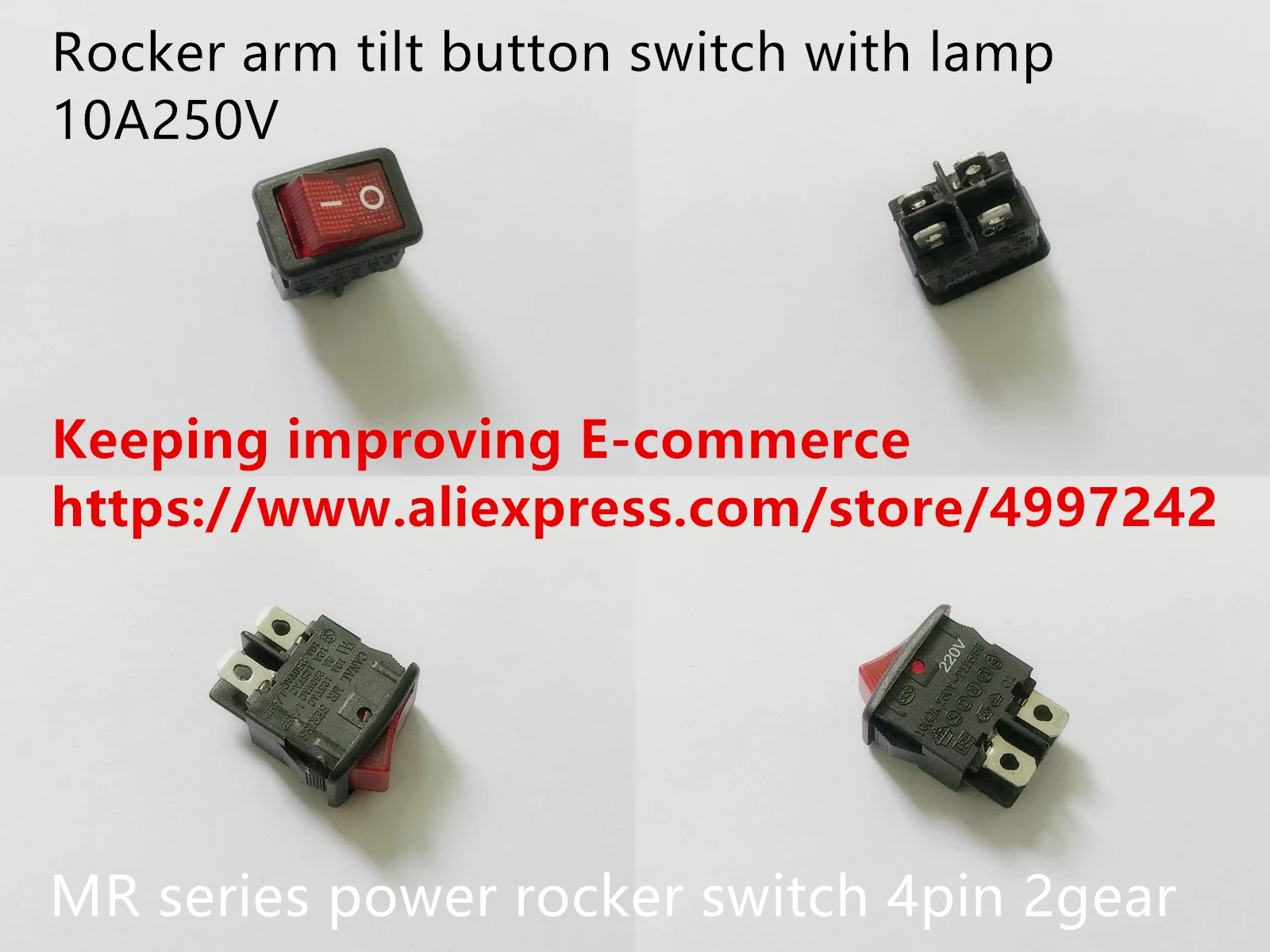 Оригинальный новый 100% импортный MR серия клавишный выключатель питания 4pin 2