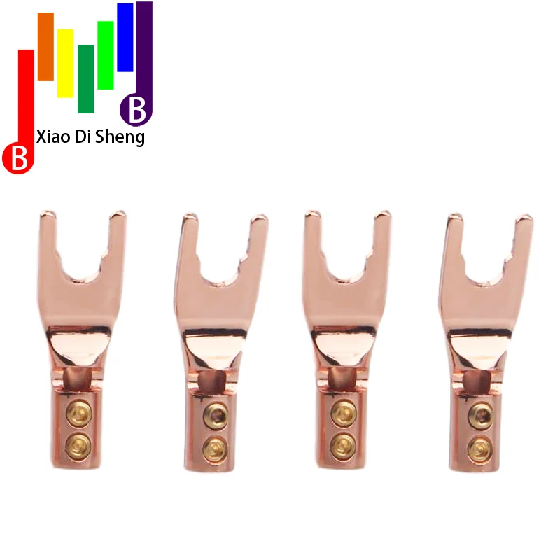 U / y лопата разъем типа банан мужской с медным покрытием динамик терминал вилка