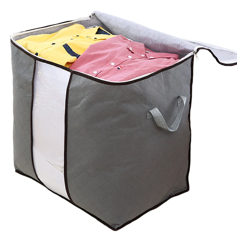 

Household Storage Bags Organizer Clothes Quilt Finishing Dust Bags Quilts Pouch Washable Save Space Bed Under Closet Storage Box