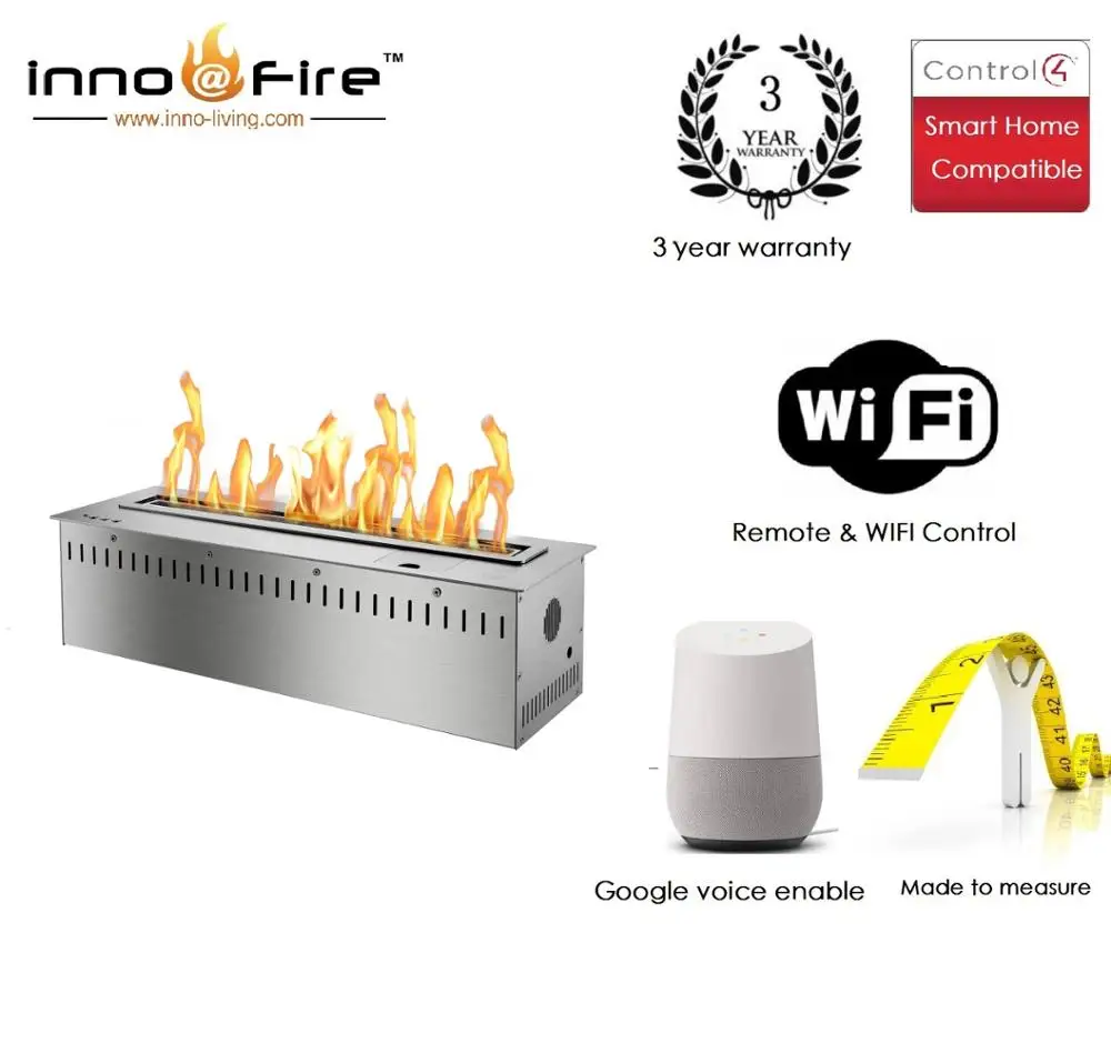 

Inno living 60 inch electric double sided linear fireplace bioethanol