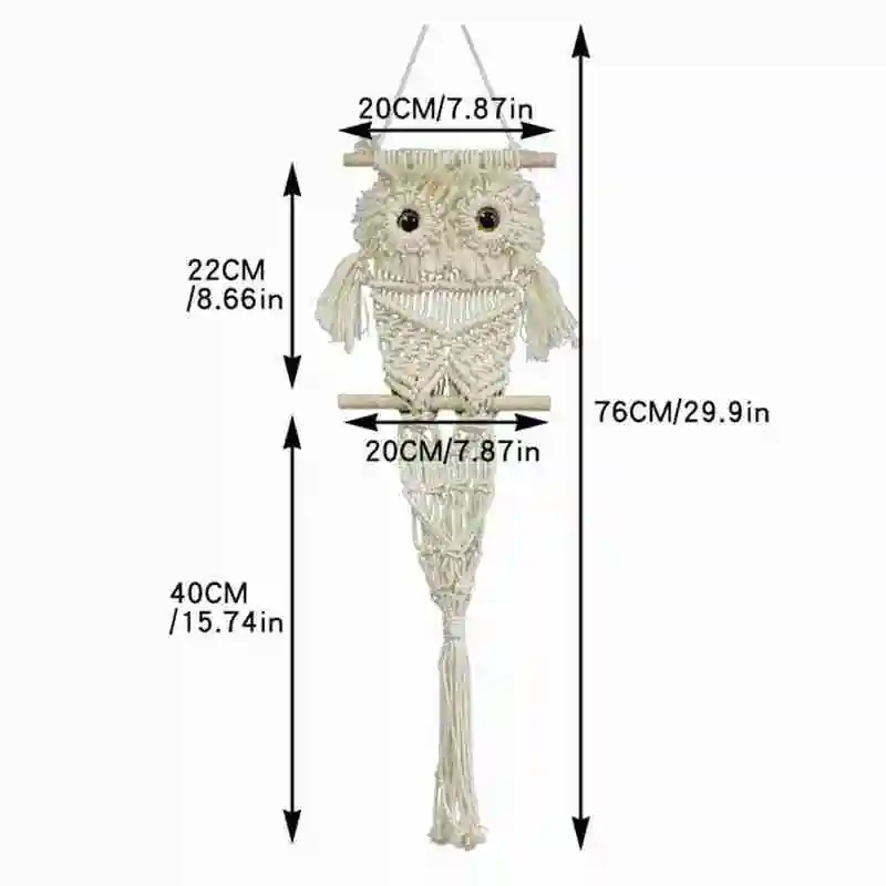 

Hand-woven Owl Dried Flower Pocket Wall Decoration Tapestry Room Ornaments Decoration Living Home Apartment B7L0