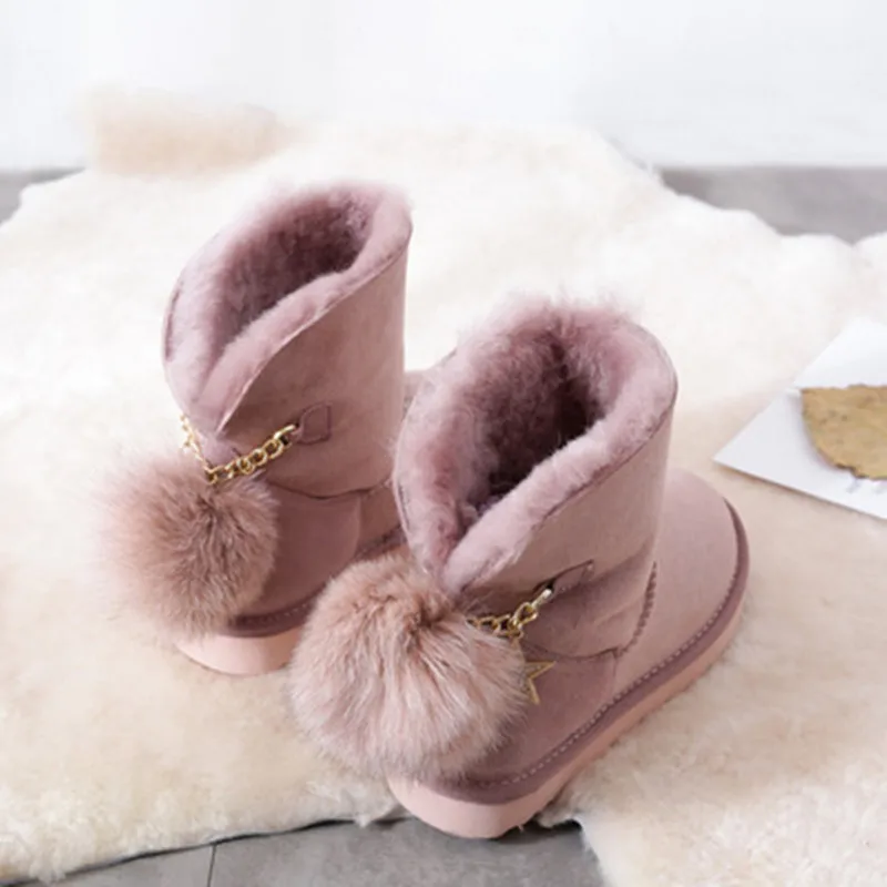 2021 модные зимние сапоги из натуральной овечьей кожи с натуральным мехом женские