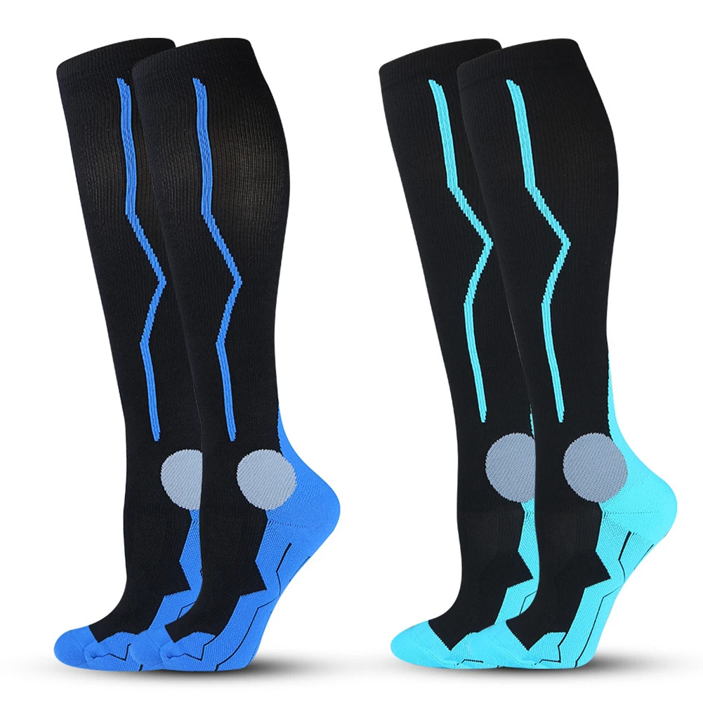 

1pairs Long Compression Socks for Varicose Veins Unisex Cycling Stretch Stockings Men Women Socks For Running Football