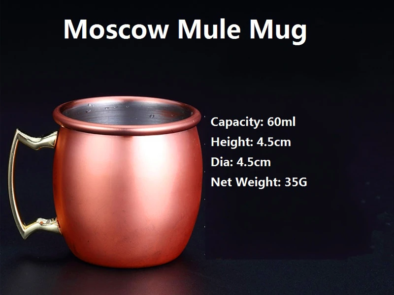 2 унций чашки кружки для московского Мула мини Caneca МОСКВА Mule Кубок чистый Медь чашки Кобре кружка кофе эспрессо с покрытием из Shot Нержавеющая сталь кружки