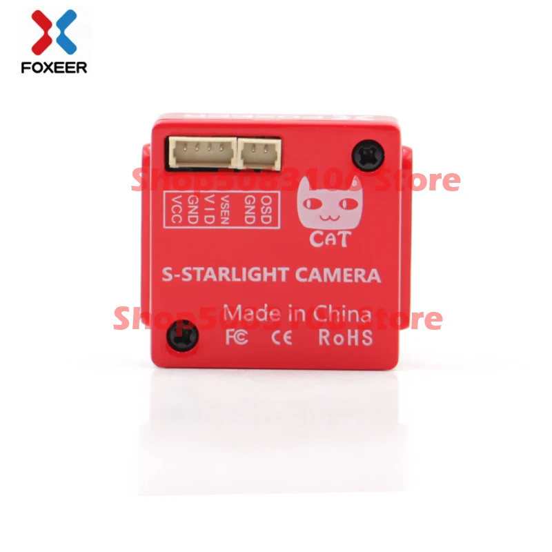 Foxeer CAT Super Starlight FPV ccarmara 0.0001lux baja latencia noche vuelo Cara FPV 16:9/4:3 PAL/NTSC conmutable soporte de 5-4