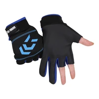 1 pair fishing gloves outdoor fishing anti slip 3 cut finger sports fish equipment angling sbr gloves for men women