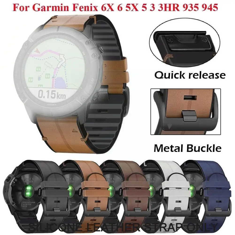 

22/26mm Silicone Leather Watch Strap Replacement Watchband For 6x 6x Pro 5x Plus 3 3hr Descent Mk1 Quait N4y9