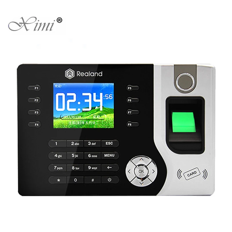 

Biometric fingerprint punch usb TCP/IP time clock office attendance system recorder timing employee machine reader English