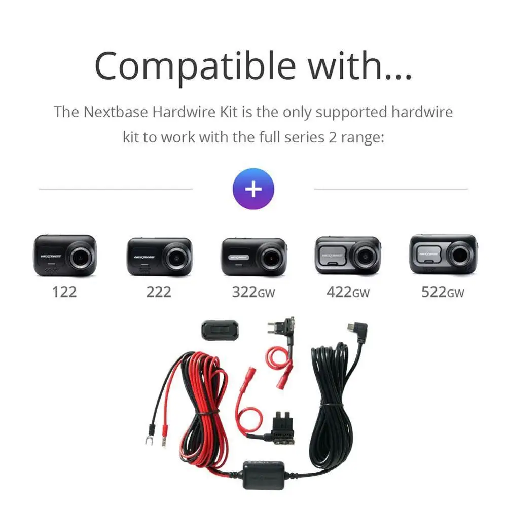 

For Universal HardWire Fuse Box Car Recorder Dash Cam USB Micro Kit Wire E7Y9 Hard E9D8