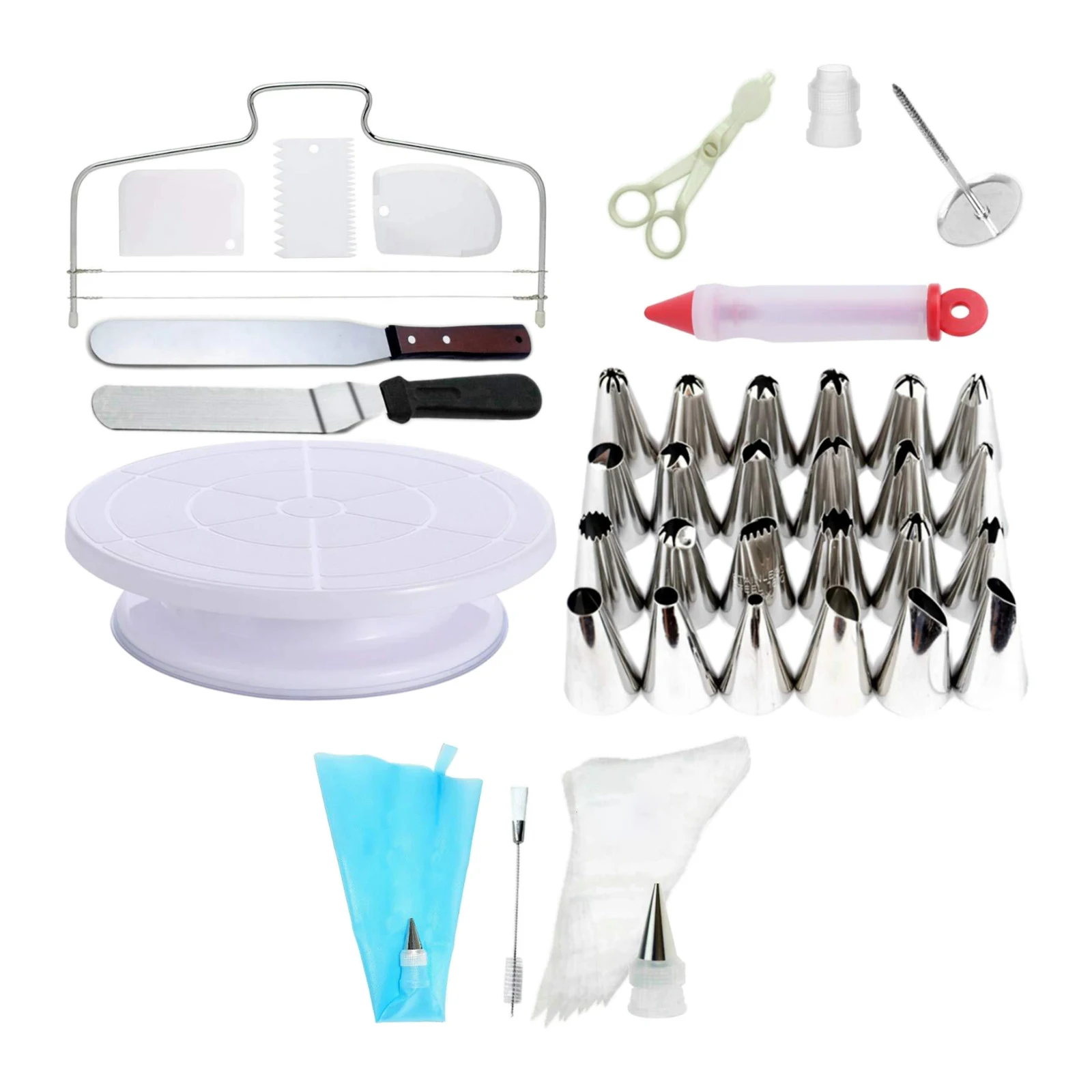 

60 Pieces Kitchen DIY Cake Decorating Tool Set Baking Supplies Spatula