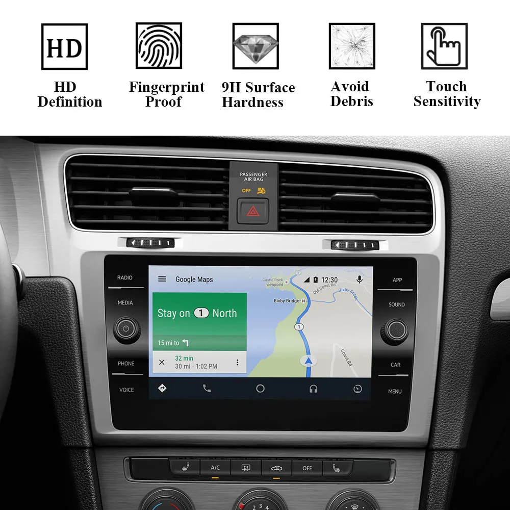 Buendeer 8 дюймовая Защитная пленка для экрана GPS Volkswagen Tiguan Atlas 2019 2018 VW Golf R GTI Alltrack
