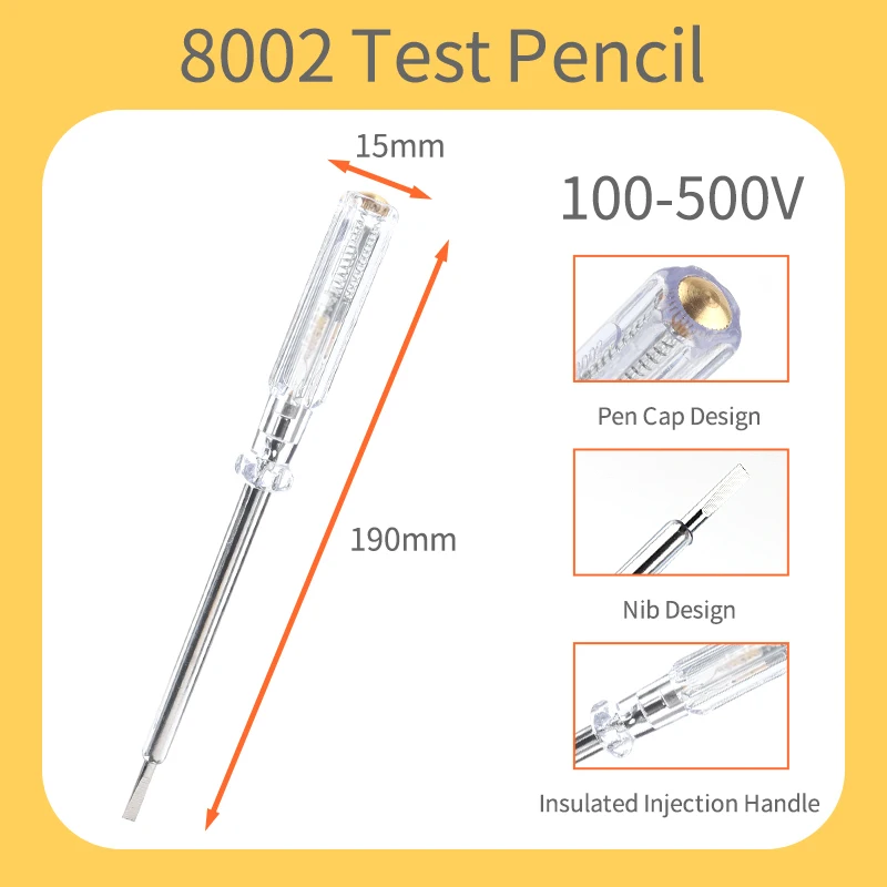 AC/DC 12-250V Digital Induced Electric Tester Screwdriver Probe With Indicator Light Voltage Tester Detector Electrician Tools 5