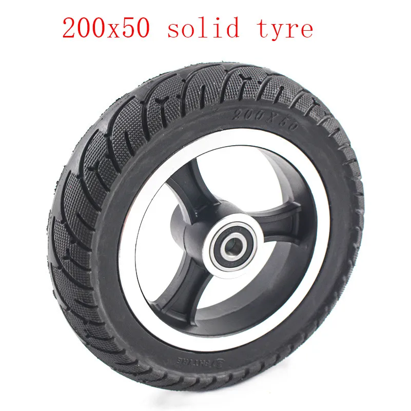 

Super 200x50 wheel electric wheel hub 8inch Wheel Scooter solid tire aluminum alloy wheel solid wheel for Electric Scooter tire