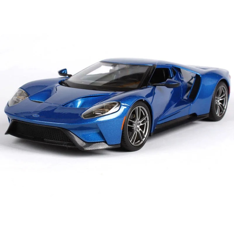 Maisto 1:18 литая под давлением машина Ford GT Модель из металлического сплава Высокая имитационная машина с базой Игрушки для мальчиков подарки для мальчиков - Цвет: Blue with box