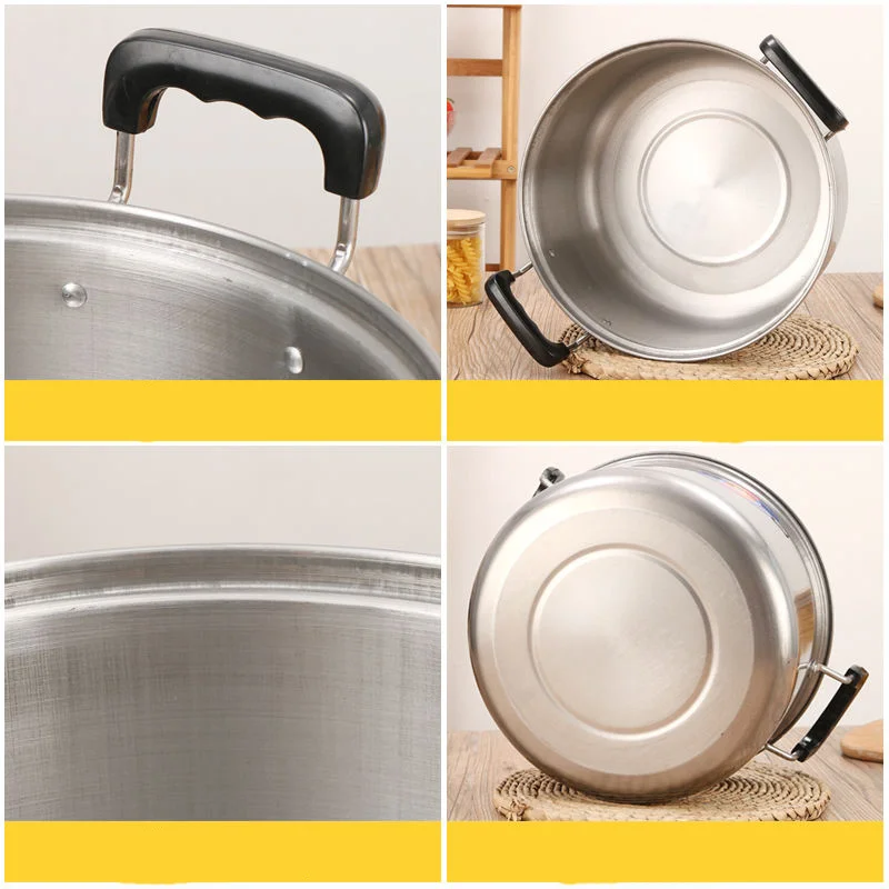 

Milk Pot Stainless Steel American Soup Pot Thickening Large Capacity Spill-proof Household Stew Pot Boiling Milk Pot Gas Cooker