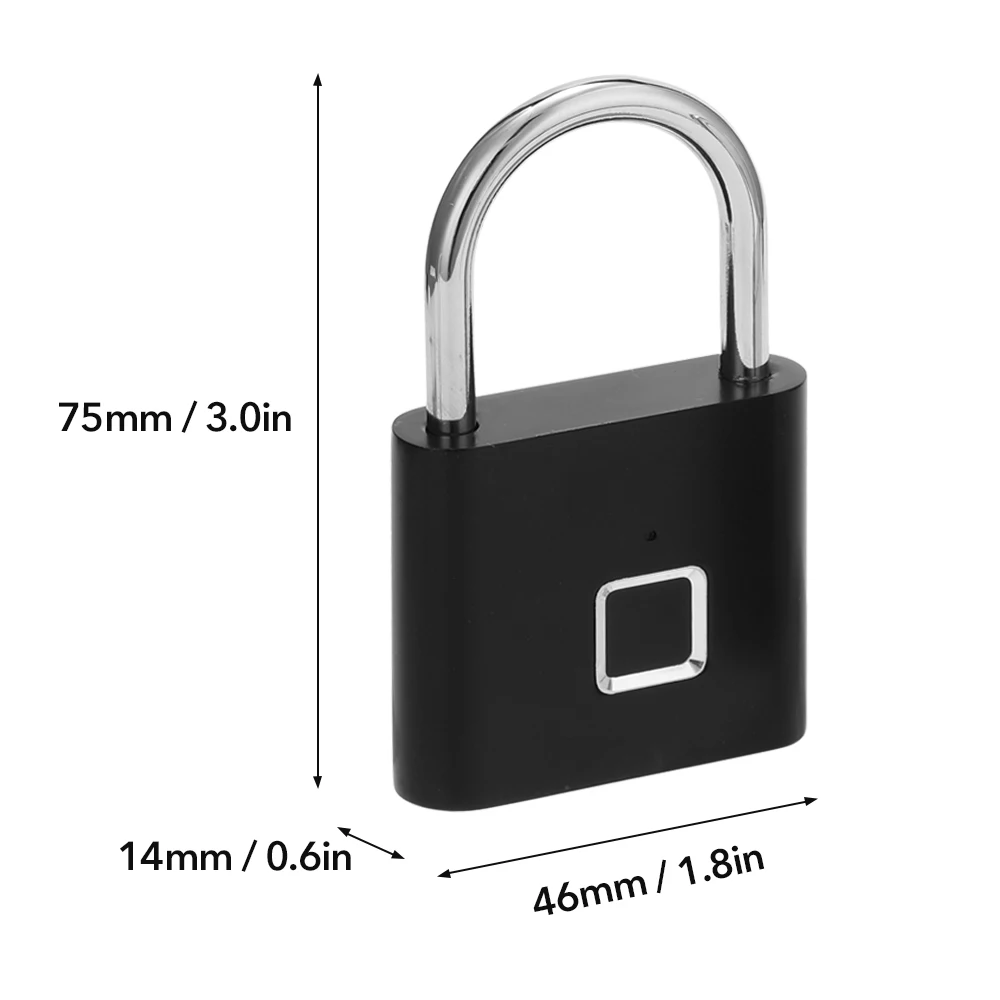 Умная безопасность без ключа USB Перезаряжаемый биометрический дверной замок Умный Замок быстрая разблокировка цинковый сплав металлический саморазвивающийся чип