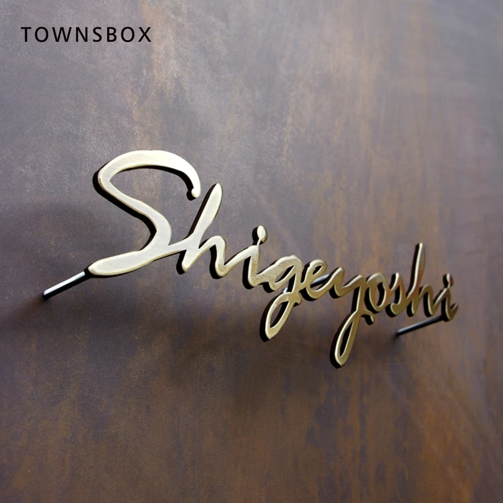 

Nordic Style Brass Alphabet Hotel Company Suspended Solid Decoration Background Metal Wall Letters Personalized Shop Signboard