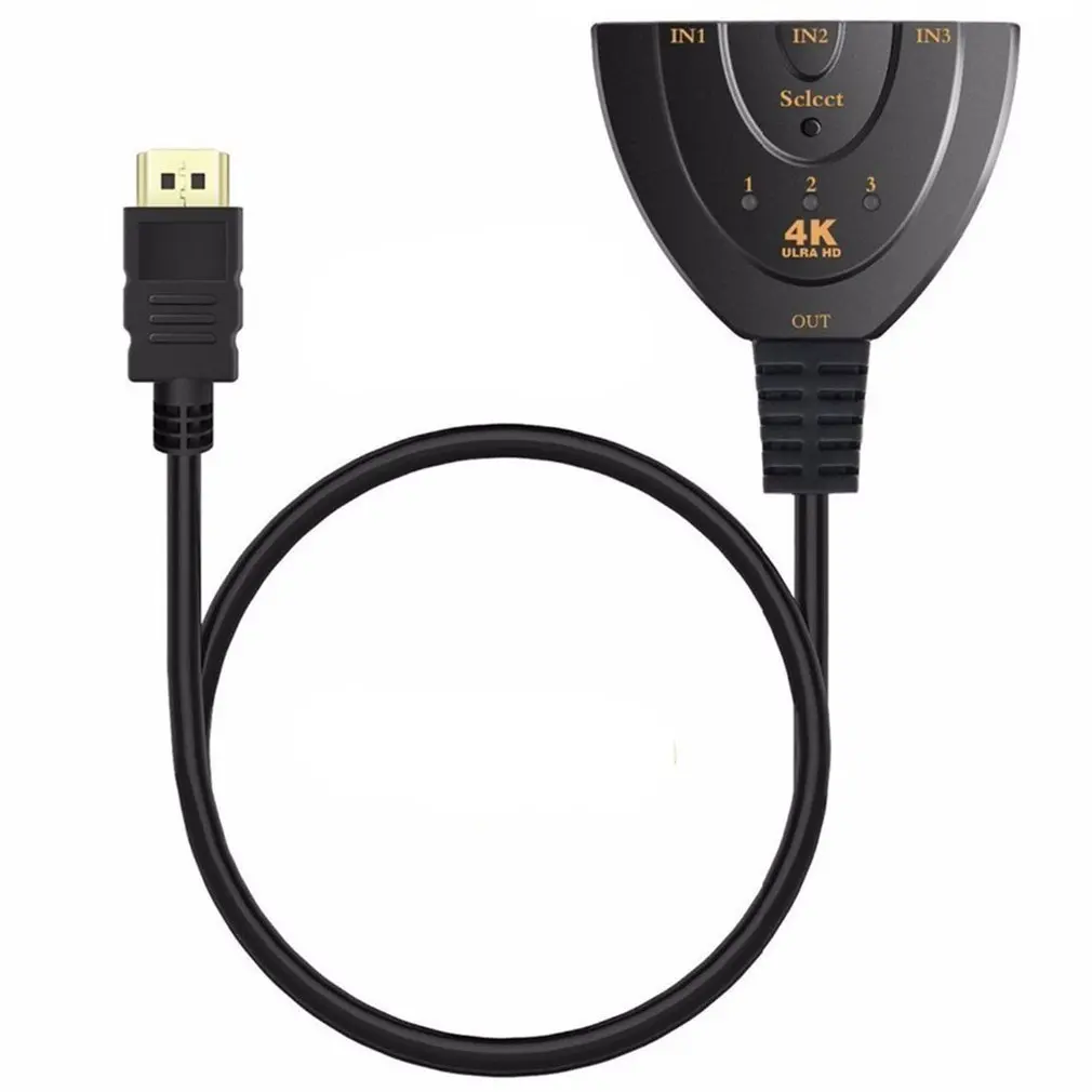 

4K*2K 3D Mini 3 Port HDMI-compatible Switch 1.4b 4K Switcher Splitter Out Port Hub 1080P 3 In 1 For DVD HDTV Xbox PS3 PS4 Bundle