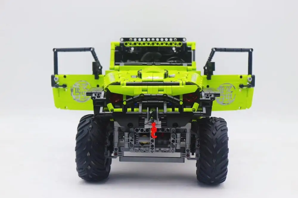 J902 technic серия Зеленый внедорожный Vehile модель строительные блоки Набор Классический MOC автомобиль-Стайлинг игрушки для детей