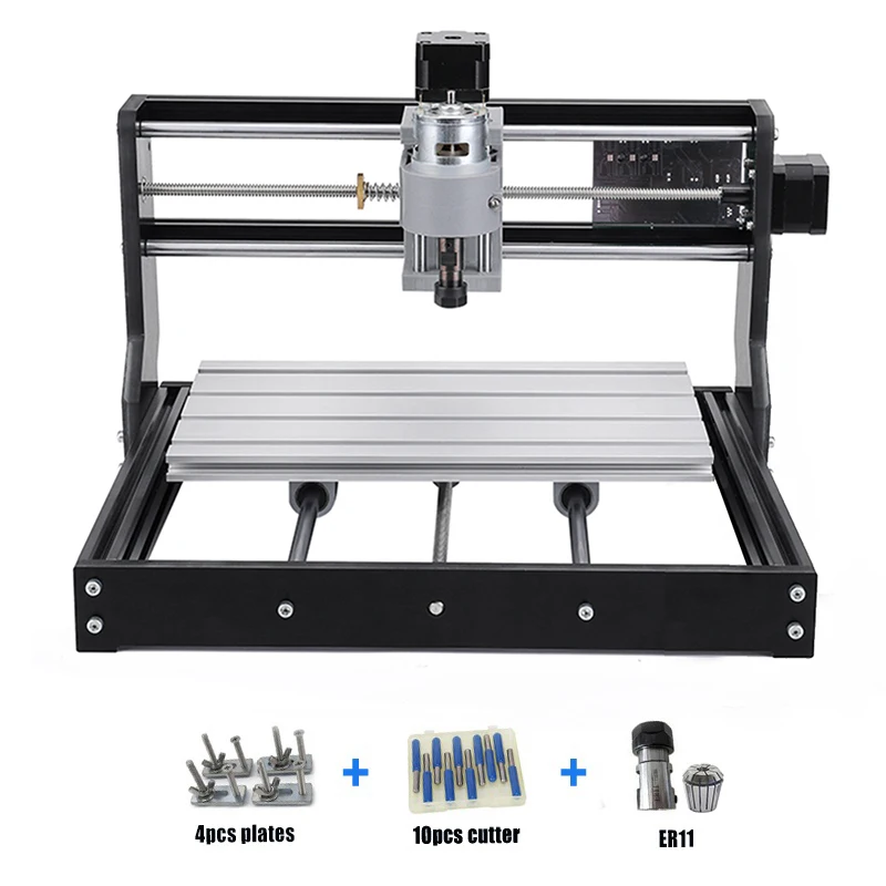 3018pro cnc ЧПУ 3018 Pro GRBL управление Diy Мини ЧПУ машина 7 Вт, 3 оси pcb фрезерный станок, дерево маршрутизатор лазерная гравировка, с Оффлайн контроллер - Цвет: 3018pro cnc