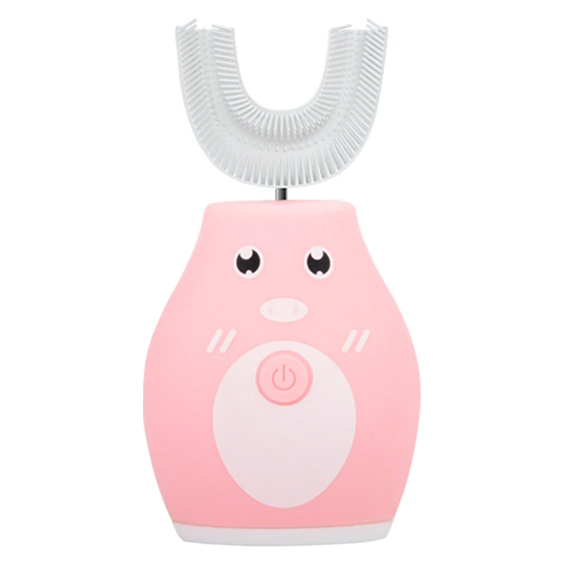 Детская электрическая зубная щетка с мультипликационным рисунком для детей 360