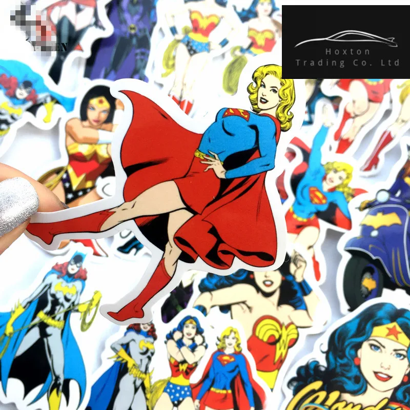 20 шт./лот DC MARVEL чудо-наклейки с женщиной для костюма чехол автомобиля аксессуары
