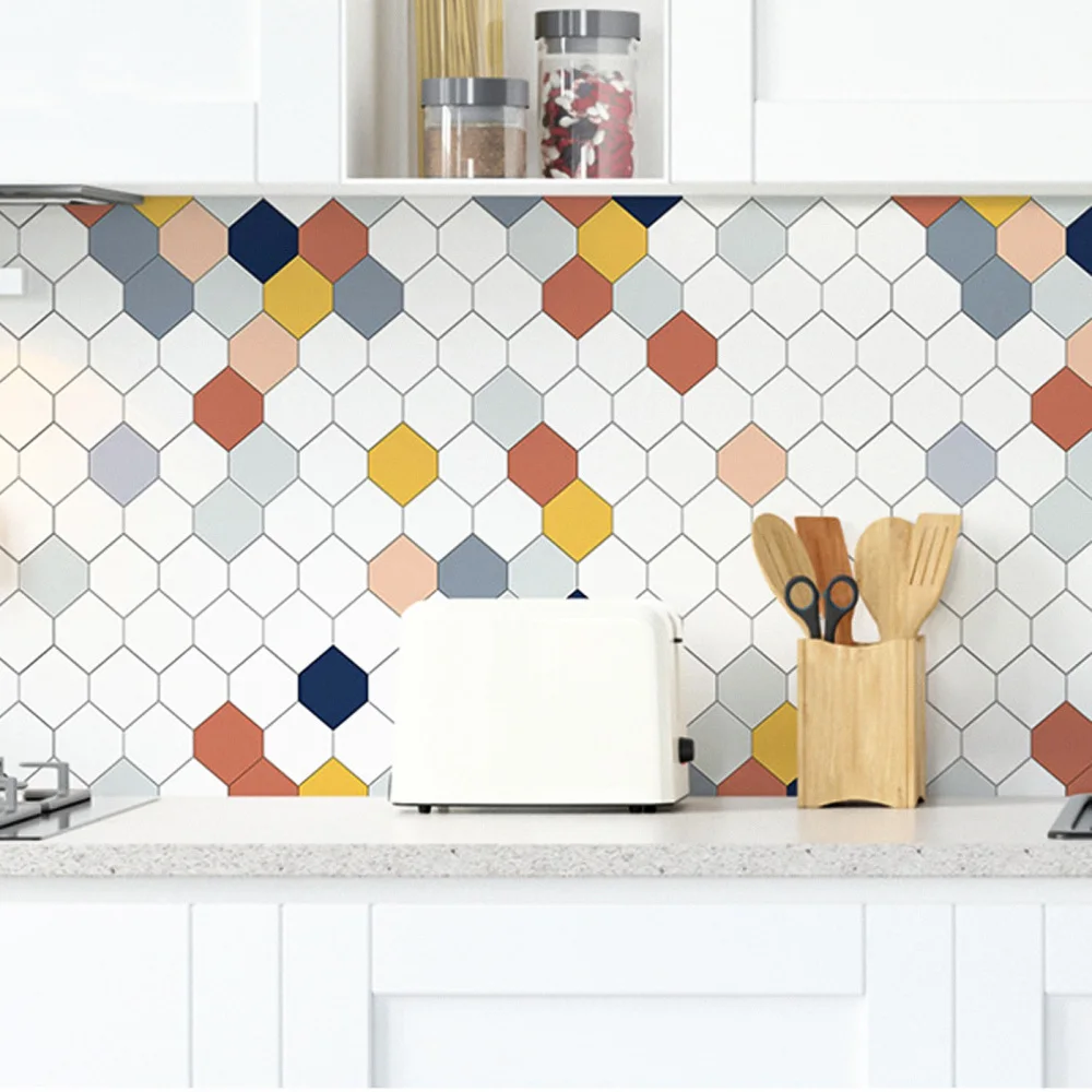 

1 Roll of Marble Pattern Sticker Kitchen Oilproof Sticker Waterproof Decal