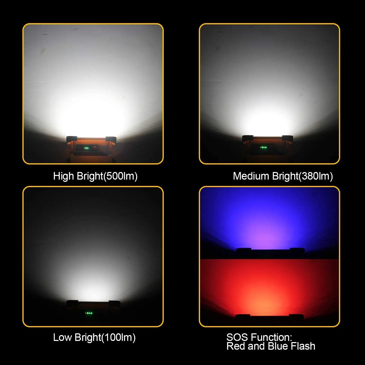 Портативный интегрированный рабочий фсветильник на солнечной батарее 160 Вт лм 6000