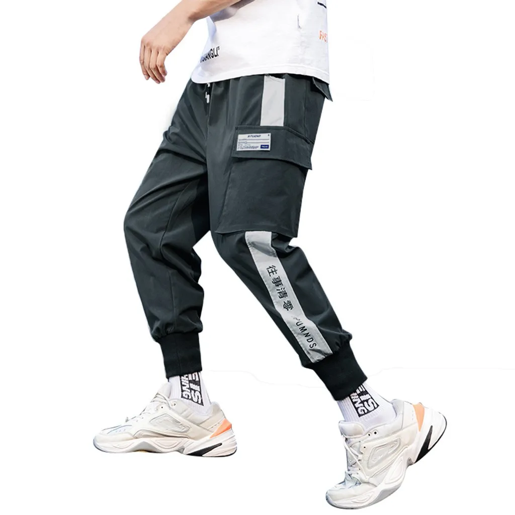 

Men Summer New Style Overalls Casual Pure Colour Comfortable Trousers Spring Autumn Hip Hop Pantalones Casuales Para Hombre #T1G