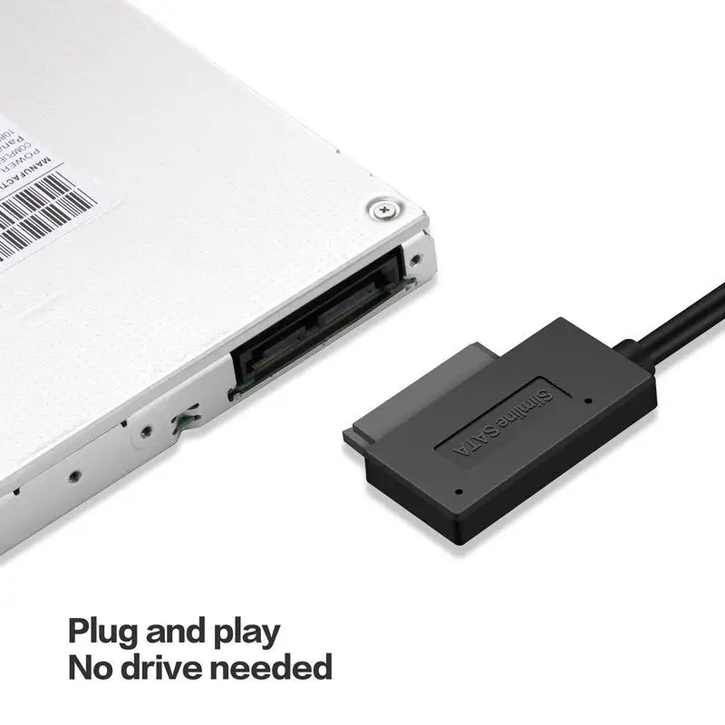 Кабель переходник с USB 2 0 на Mini Sata II 7 + 6 13Pin для ноутбука DVD/CD ROM|Компьютерные кабели