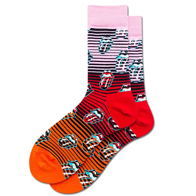 

Unisex Black White Yellow funny Sock Novelty Hip Hop Harajuku Socks Skateboard Calceines Mujer Street Skarpetki Socks