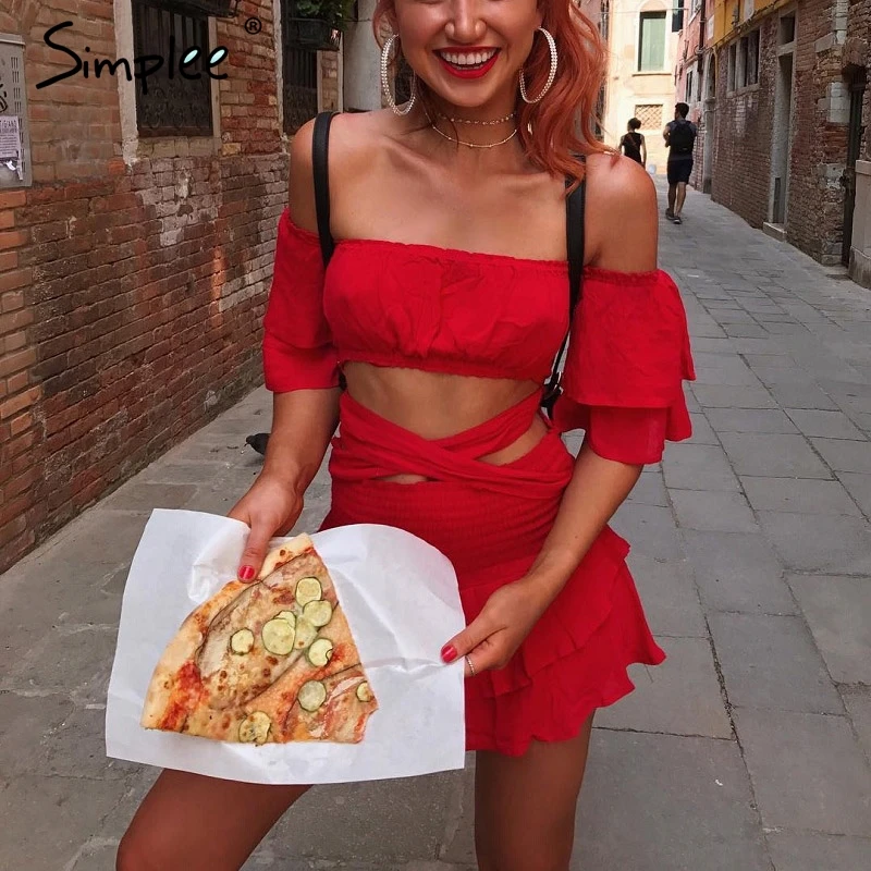 Женский комбинезон Simplee с открытыми плечами женские комбинезоны оборками