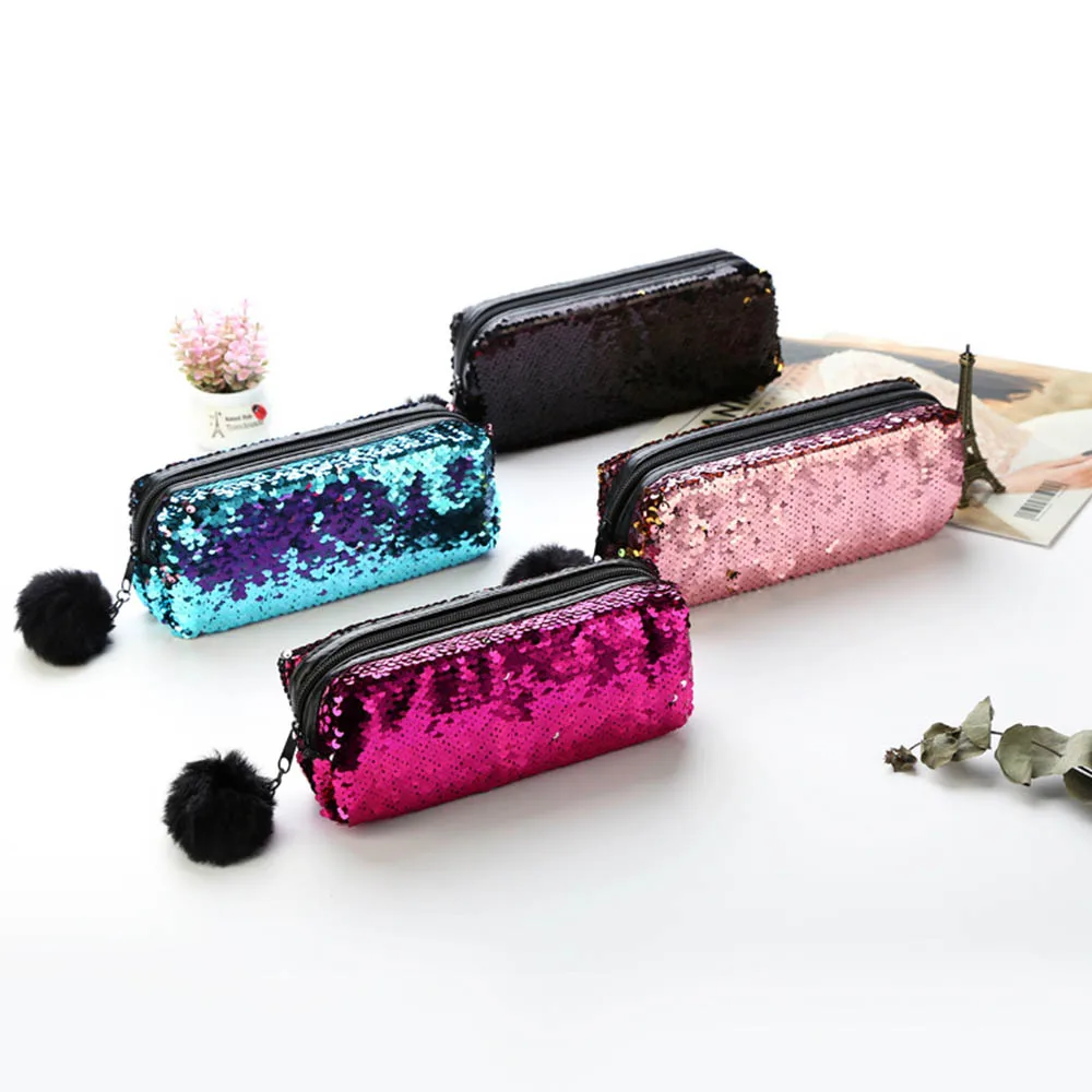 Цветные двусторонние школьные принадлежности с блестками милые канцелярские Bts