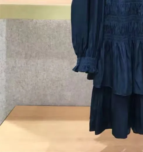 

Женское Плиссированное мини-платье, короткое ТРАПЕЦИЕВИДНОЕ ПЛАТЬЕ С Длинным Рукавом и поясом на резинке, осень 2021
