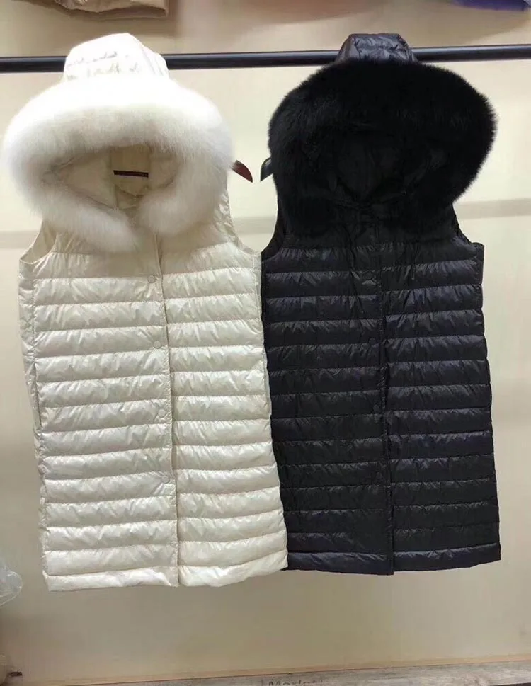 Новый стиль легкая пуховая куртка без рукавов жилет в Корейском стиле брендовый
