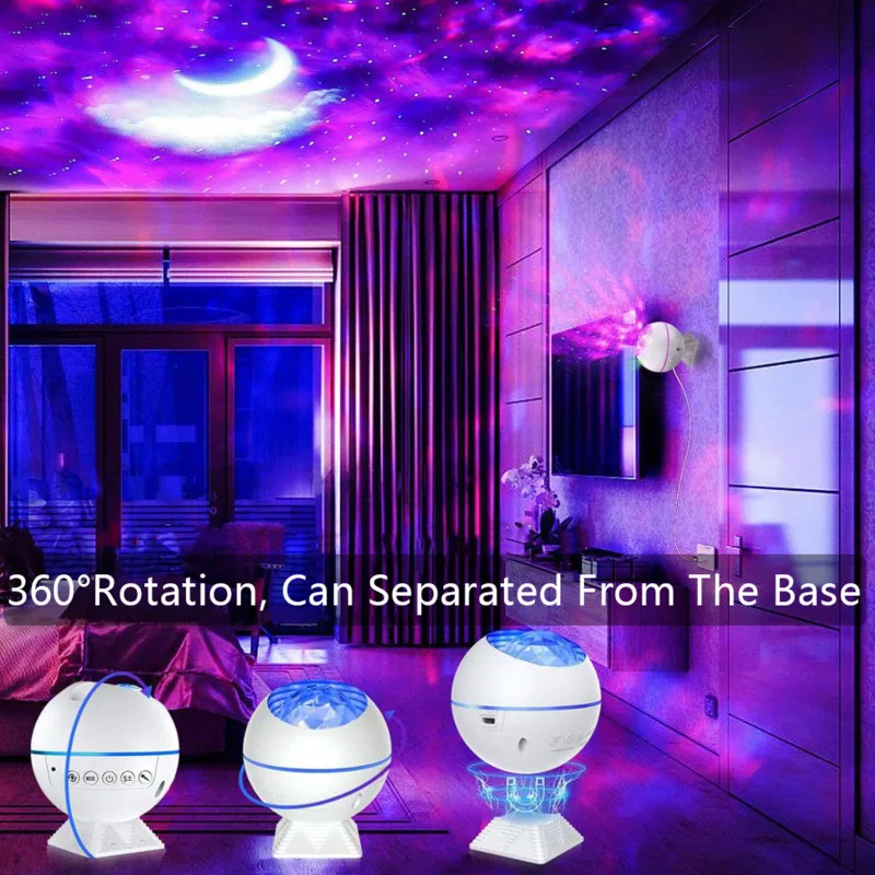 

Вращающееся звездное небо, Галактический проектор, космическое освещение, звездный свет, для детей, для дома, спальни, светодиодный ночник, ...