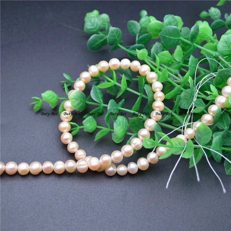 7-8 мм хорошее качество натуральный цвет шампанского перламутровый круглый шарик