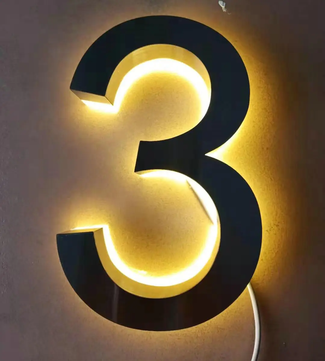Пользовательские 3d светодиодные цифры дома наружные головная лампа номера